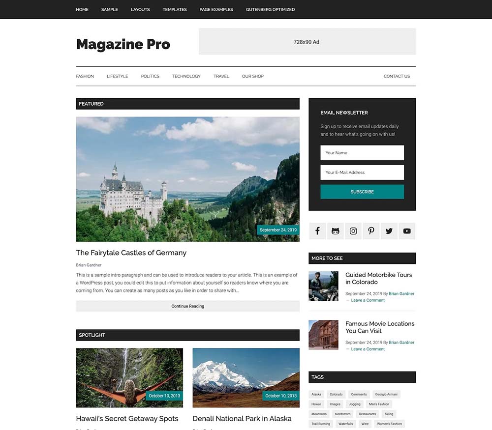 Tema Magazine Pro – StudioPress