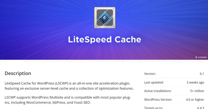 La vulnerabilità del plugin WordPress LiteSpeed ​​mette a rischio 5 milioni di siti
